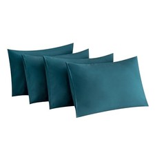 MINIPANDA Blue-Green Pillow Cases Set of 4 Queen Queen (Pack of 4) Blue Green