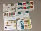 Six '50 israel fdc with multiple stamps(2)