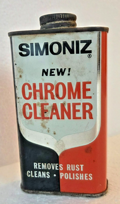 #ad #ad Vintage SIMONIZ NEW CHROME CLEANER Tin Can Advertising Automotive SWEET PIECE $11.99