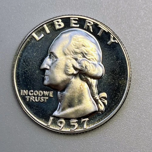 1957 Proof Washington Silver Quarter Philadelphia Mint 90%