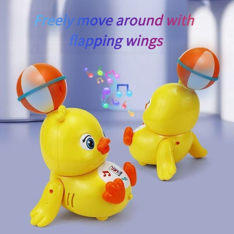 Stunt Ball Balancing Yellow Duck - 360° Rotating Toy for Birthday Parties thumbnail 3