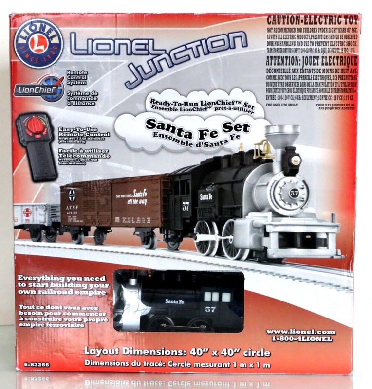 Lionel 6-83266, Lionel Junction, Santa Fe Train Set, Lionchief Remote, Lot 101