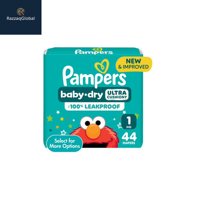 Pampers Baby Dry Diapers Size 1, 44 Count