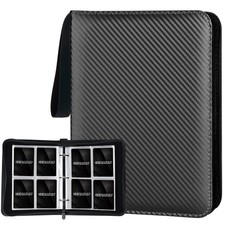 4 Pocket Card Binder, Premium Zip Trading Card Binder, 400 Double Sided Pockets