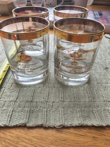 Amoco Oil Company 100th Annual Meeting Of Shareholders Glasses Set Of Four
