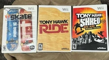 Lot of 3 Wii Games: Skate, Tony Hawk Shred And Tony Hawk Skate