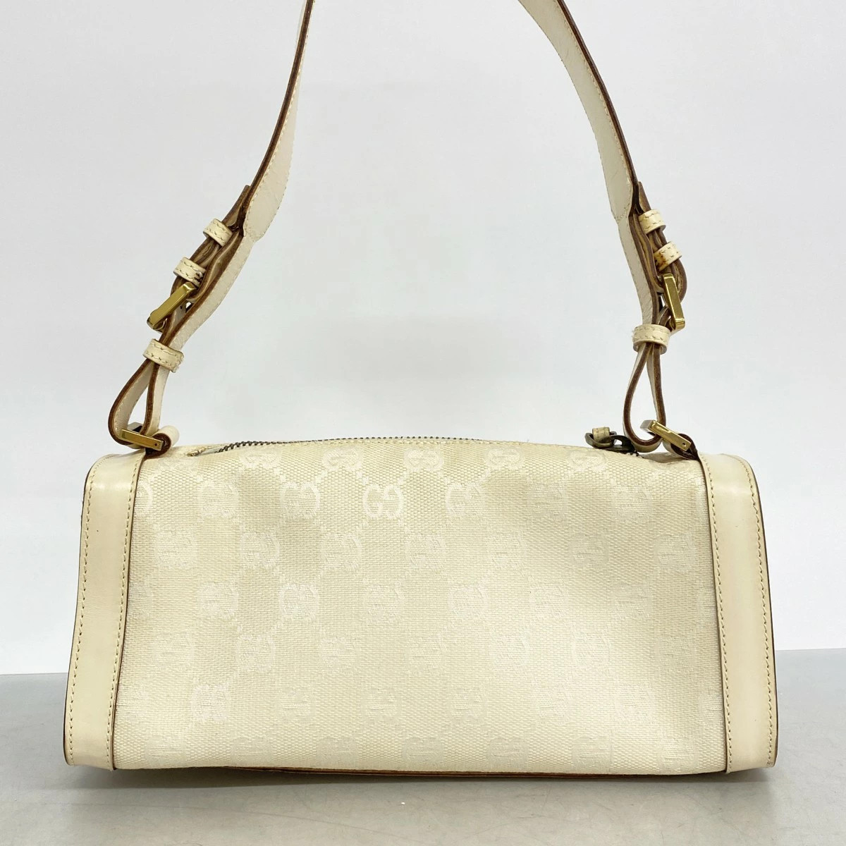 Gucci GG Canvas Shoulder Bag 92707 White Gold Hardware thumbnail 10