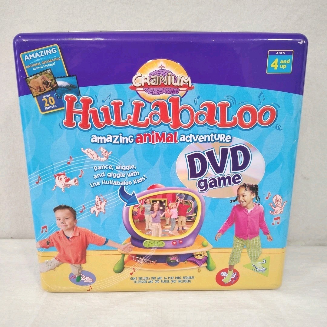 Cranium Hullabaloo Game Amazing Animal Adventure DVD Metal Tin