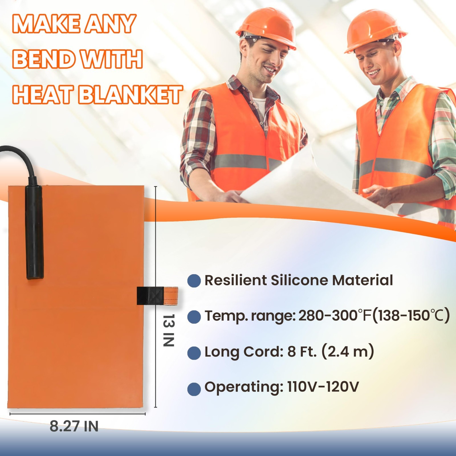 Silicone Temperature Controlled PVC Heat Blanket, 3½"-4" Conduit Bender