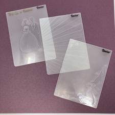 Lot of 3 Darice Embossing Folders for Cardmaking and Paper Crafts.