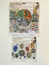 Harry Potter Lot Of 2 Party Decorating Kit and Swirl Decorations Hogwarts Houses