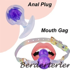 Fantasy Silicone Plug Penetration Mouth Gag Big Knot Bdsm Mouth Gag for Woman 