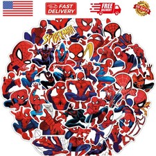 50pcs Spiderman Stickers for Water Bottle, Cool Superhero Movie Waterproof Vi...