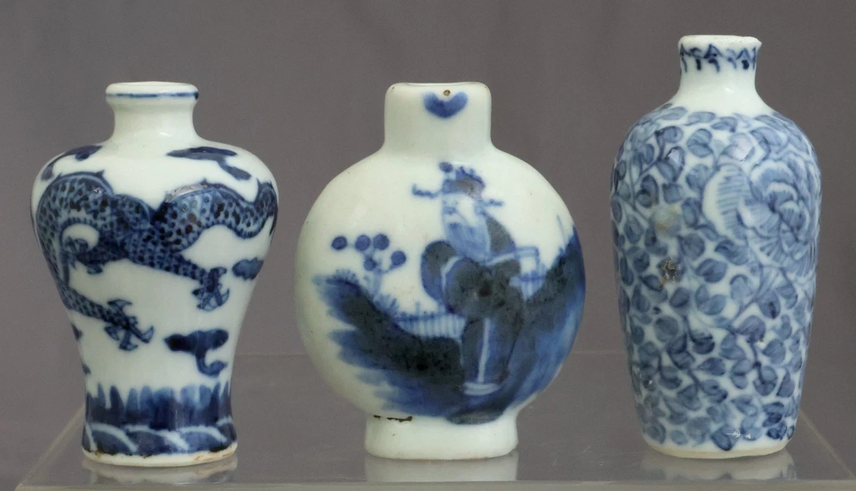 Porcelain & Pottery White Antique Original Antique Chinese Snuff