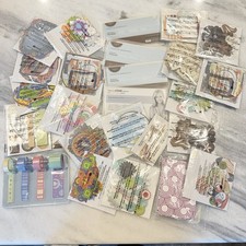 Creative Memories Lot Of 25 Packs Of Embellishments Paper Flowers Tags Frames