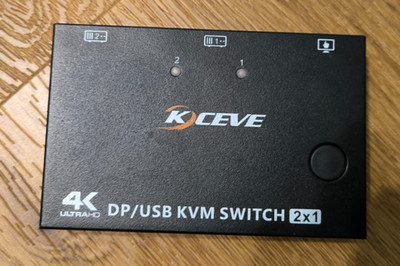 KVM Switch CEVE KVM201DPA   2-Port Dual DisplayPort USB 2.0, 4K@60Hz, 8K@30Hz