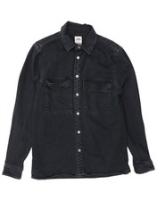 Zara Camicia Uomo Relaxed Fit Denim Media Blu Navy Cotone AZ07