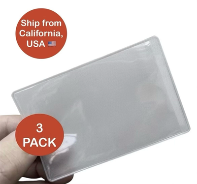 debit card sleeve protector 3 Pack - Card Holder Protector Sleeve Medicare SSN ID License Credit Debit  Bank