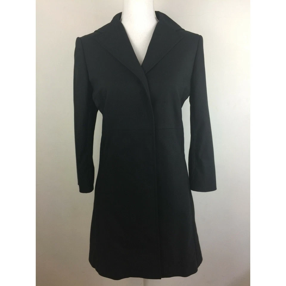 Trench Jacket ECCOCI mezcla algodón, negro, talla 2 Foto 2 de 4