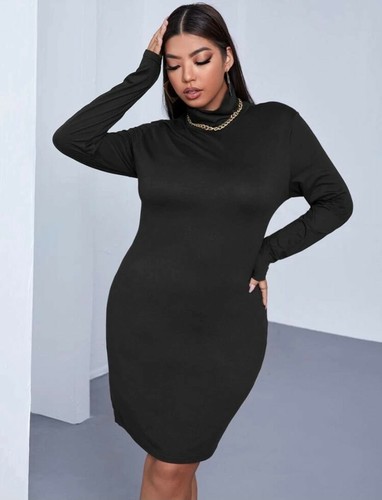 Neck Bodycon Dress plus size 3XL 
