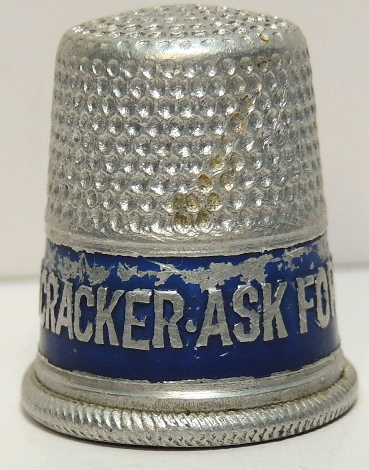 VINTAGE ADVERTISING OTC OYSTER CRACKERS SEWING THIMBLE METAL eBay