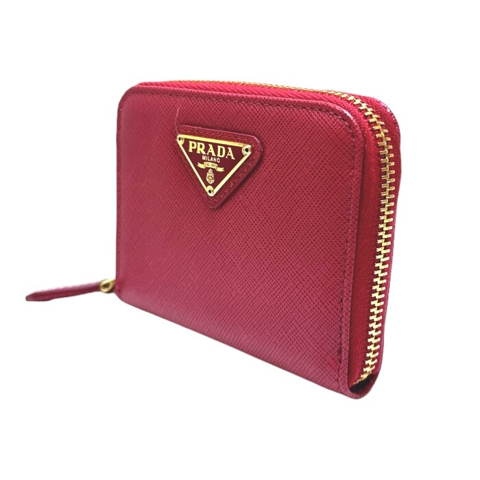 小物 PRADA SPORTS COIN CASE NEW PRADA Coin Case 1Tl431 Leather Triangular Plate White