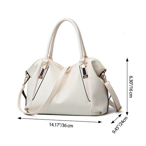 Damen-Handtaschen aus PU-Leder Schulter Kuriertasche Umhängetasche Beuteltasche Handtasche Umhängetasche - Bild 2 von 6