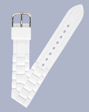 Ecclissi 18mm x 16mm White Rubber Strap original Buckle 23980