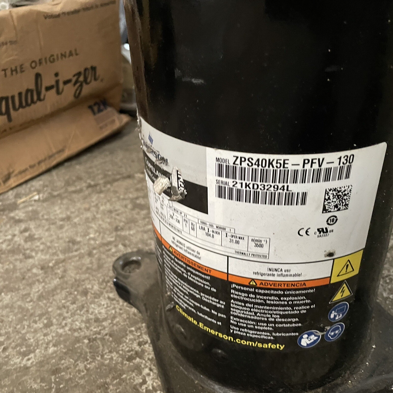 Copeland ZPS40K5EPFV130 2 Stage Scroll Compressor for sale online eBay