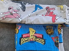 1994 Saban Power Rangers Twin Sheets Fitted And Top Sheet Set.
