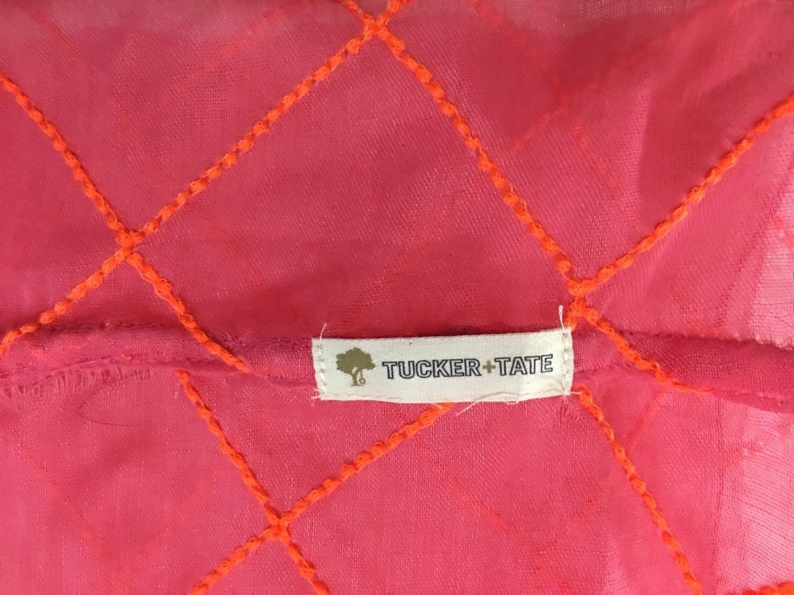 Tucker-Tate Pink Orange Diamond 18X62" Scarf Muffler Bandana 