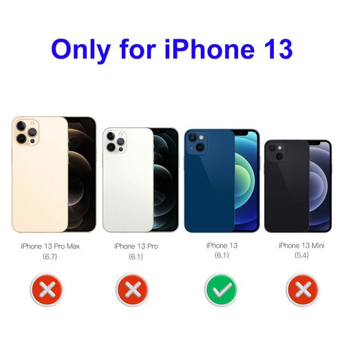 Waterproof Case for iPhone 13, Heavy Duty Shockproof Protector Cover Black - Picture 4 of 5