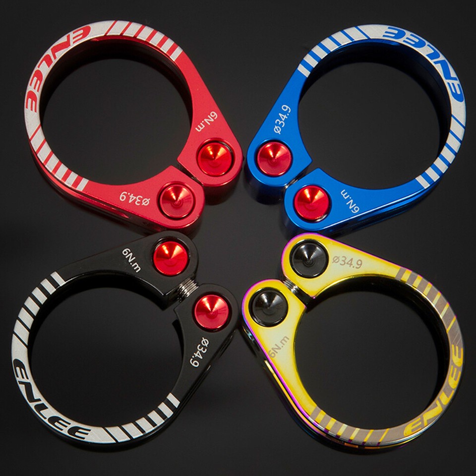 ENLEE Bike Seat Clamp Lightweight Mountain Bicycle Seat Post Clamp for