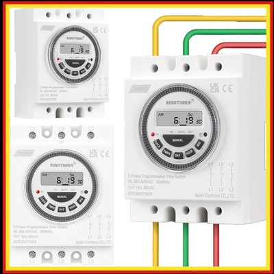 TM619-380V Electronic Lighting Daily Timer Switch Three Phases Time Relay Switch