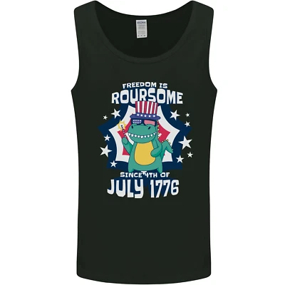 T-Rex American Independence Tag Juli 4th Lustig Herren Tanktop - Bild 1 von 4