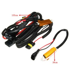 Hid Resistor Relay Battery Harness Headlight Anti-flicker Wiring Kit 9005 9006