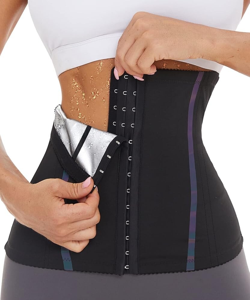 Waist Trainer For Women & Men Sweat Band Waist Trimmer Tummy Wraps For