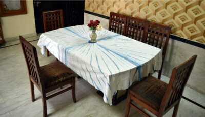 Indisch Tischdecke Shibori Leinen Bohemian Tischtuch Esstisch Hand Batik Färbung