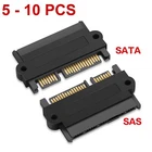 5-10x SAS To SATA 22 Pin Male Converter HDD Hard Disk Adapter SFF-8482