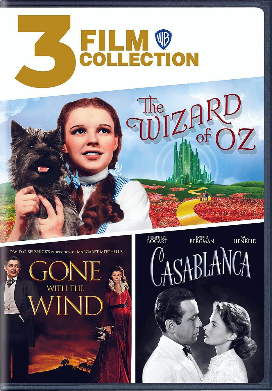 3 Film Collection: The Wizard of Oz / Gone With the Wind / Casablanca (DVD)