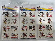 Mickey Mouse 24 Temporary TATTOOS Birthday Party Favor Stocking Stuffers 3 Packs