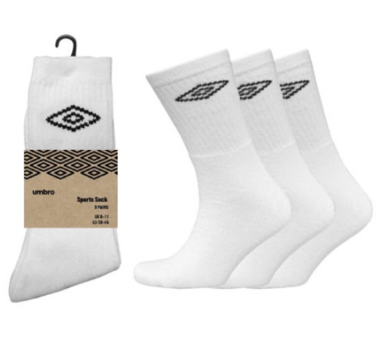 UMBRO MENS WHITE SPORTS SOCKS SIZE 611 (BRAND NEW) eBay