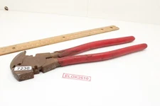 TrueCraft K711B Fence Pliers 10.5" Long Red Rubber Grip