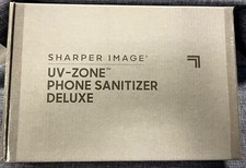 Sharper Image UV-Zone Phone Sanitizer Deluxe New in sealed box.