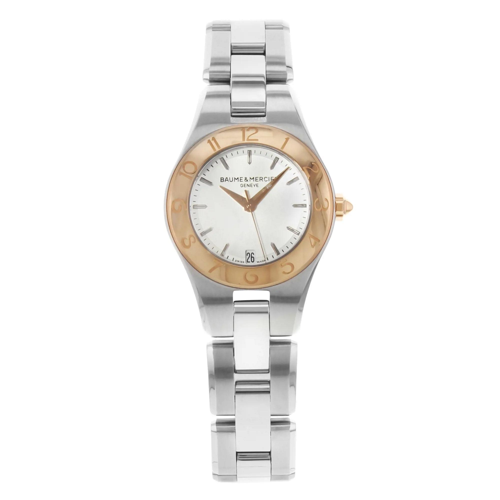 Baume et Mercier Linea 27mm Steel Silver Dial Quartz Ladies Watch MOA10079