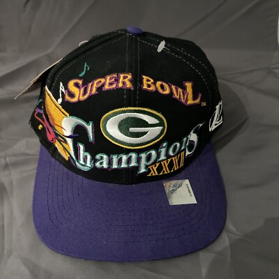 GREEN BAY PACKERS SUPER BOWL XXXI 31 CHAMPIONS Logo Athletic Hat Cap  Snapback