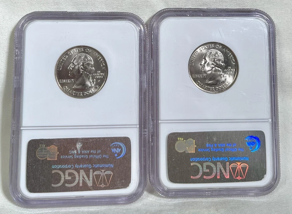 NGC MS66 SMS Uncirculated 50 States Quarters 2005 D California & West Virginia! - Image 2 of 2