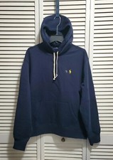 NWT 125 Polo Ralph Lauren Mens Classic RL Fleece Hoodie L Navy