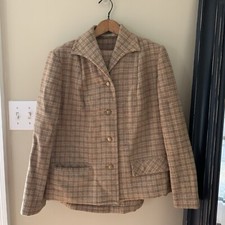 Vintage 1960 Pendleton Pant Suit Women s 14 Brown Blazer Jacket Virgin Wool