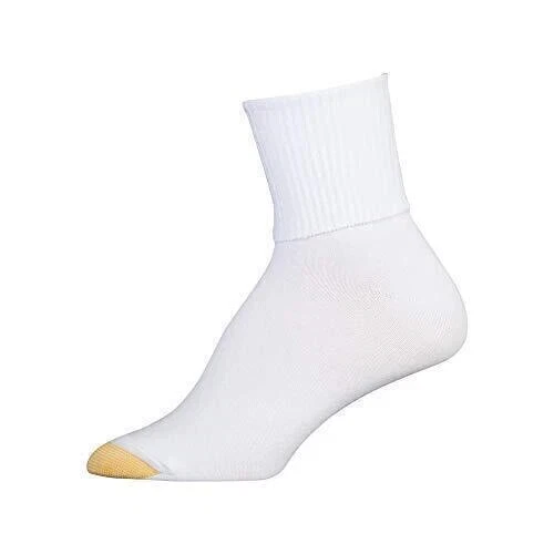 6 pares de calcetines clásicos GOLDTOE para mujer con puño giratorio medianos 6-9 blancos Foto 3 de 4
